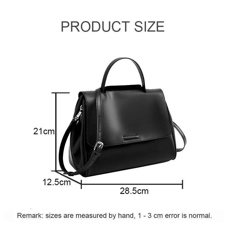 New Fashion Women Cowhide Sg Shoulder Crossbody Messenger Bag Spilt Leather Lady Versatile Women's Top Handbag