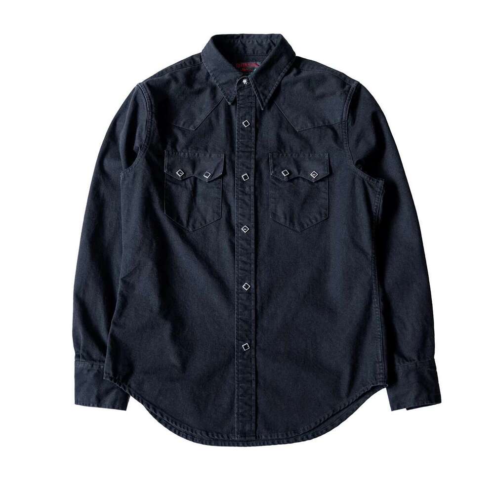 Red Tornado Dia-Snapped Western Retro Long Sleeve Ranch Wear Workwear Shirt