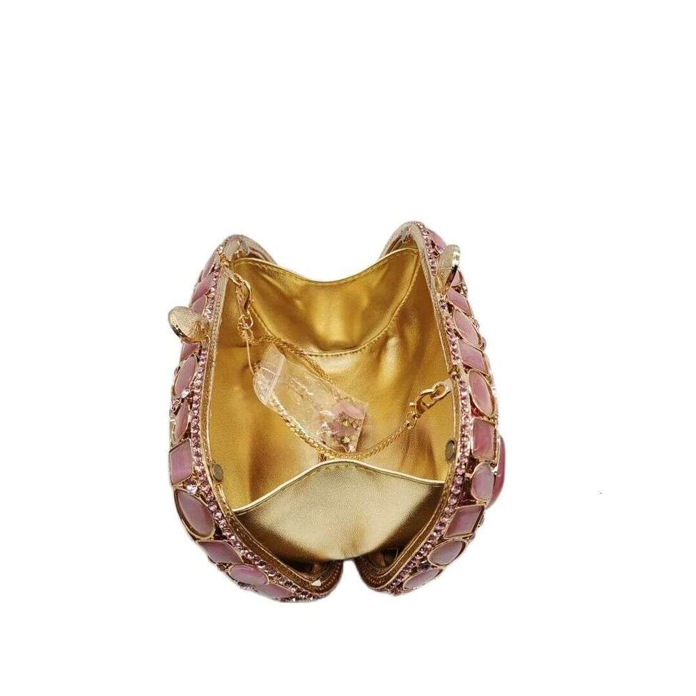 Shimmer Stones Metal Box Glitter Shiny Dias Evening Wedding Party Clutch Purse Fashion Women Handbag Shoulder Bag