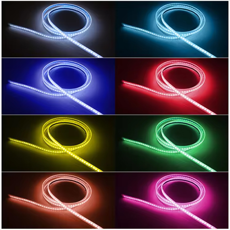 New LED 12V Car Hood Lights Flexible Daytime Running Headlight Multicolor Atmosphere Signal Lamp Waterproof Decoration Accessories