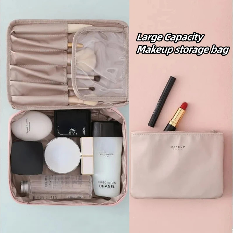Womens Makeup Bag Toilet Organizer Waterproof Travel Makeup Storage Bag Womens Makeup Bag Large Capacity Portable Makeup Box 241031