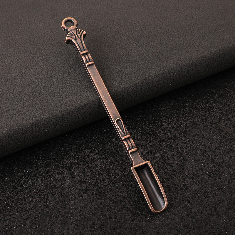 Metal Smoke Shovels Powder Scoop Portable Mini Shovel Spoon Smoking Pipe Snuff Accessories With Hanging Holes