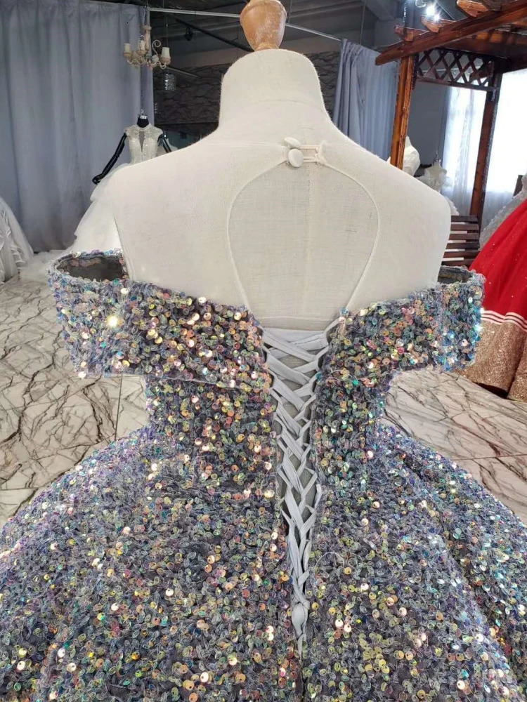 Flower Girl Dresses Ball Sparkly Sequins Beaded Party Princess Kids Pageant Gowns Piano Performance First Communion 241030