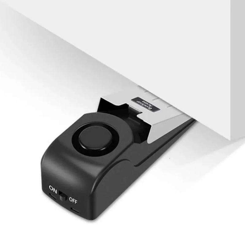 New Door Stop Home Security System Burglar Alarm Alert 120Db Travel Wireless Vibration Household Wedge Shaped Stopper