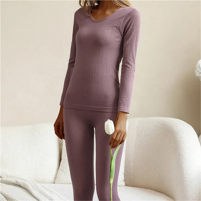 Womens Thermal Underwear Winter Clothes Seamless Thick Warm Lingerie Women Thermal Clothing Set Women Underwear Set 241031