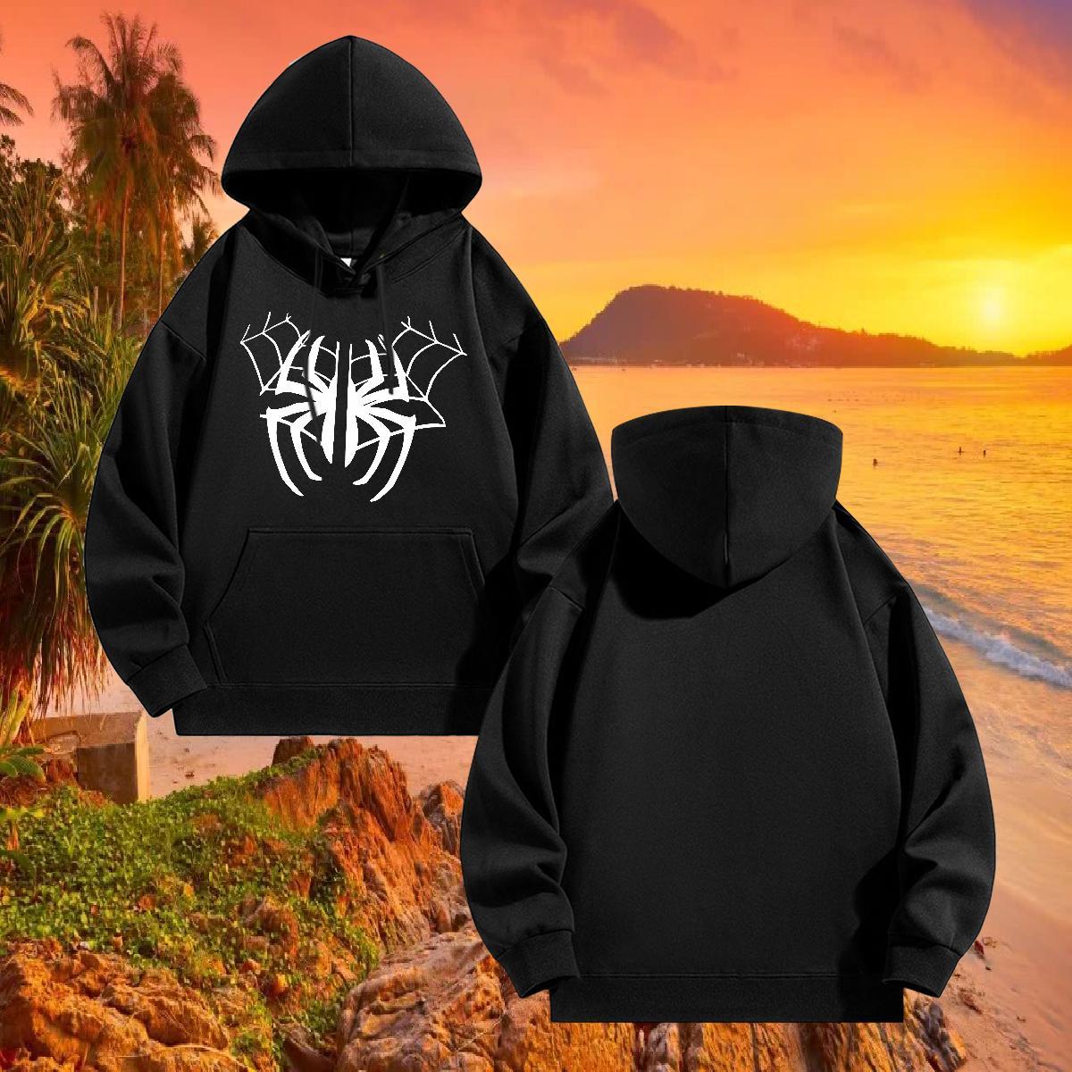 Casual New Men Hoodie Breathable Drawstring TOP Quality Men Tops Hoodie Casual Beach Wear Custom Big Size Cotton 350g