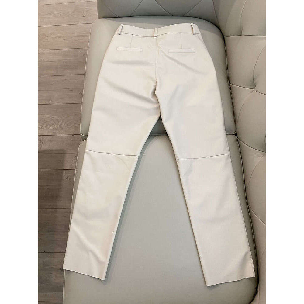 Cargo Pants 2024 New Korean Fashion Spring Autumn Genuine Leather Trousers Women Streetwear
