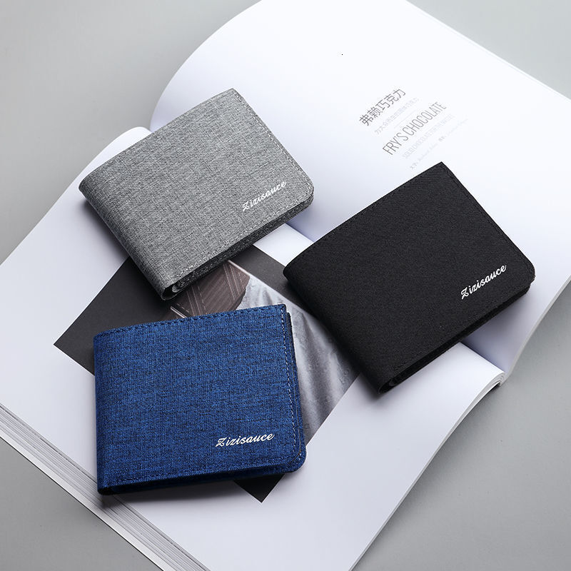 New designer canvas wallet, men's fashion brand, fashionable, simple and casual wallet, functional driver's license integrated bag, multi po