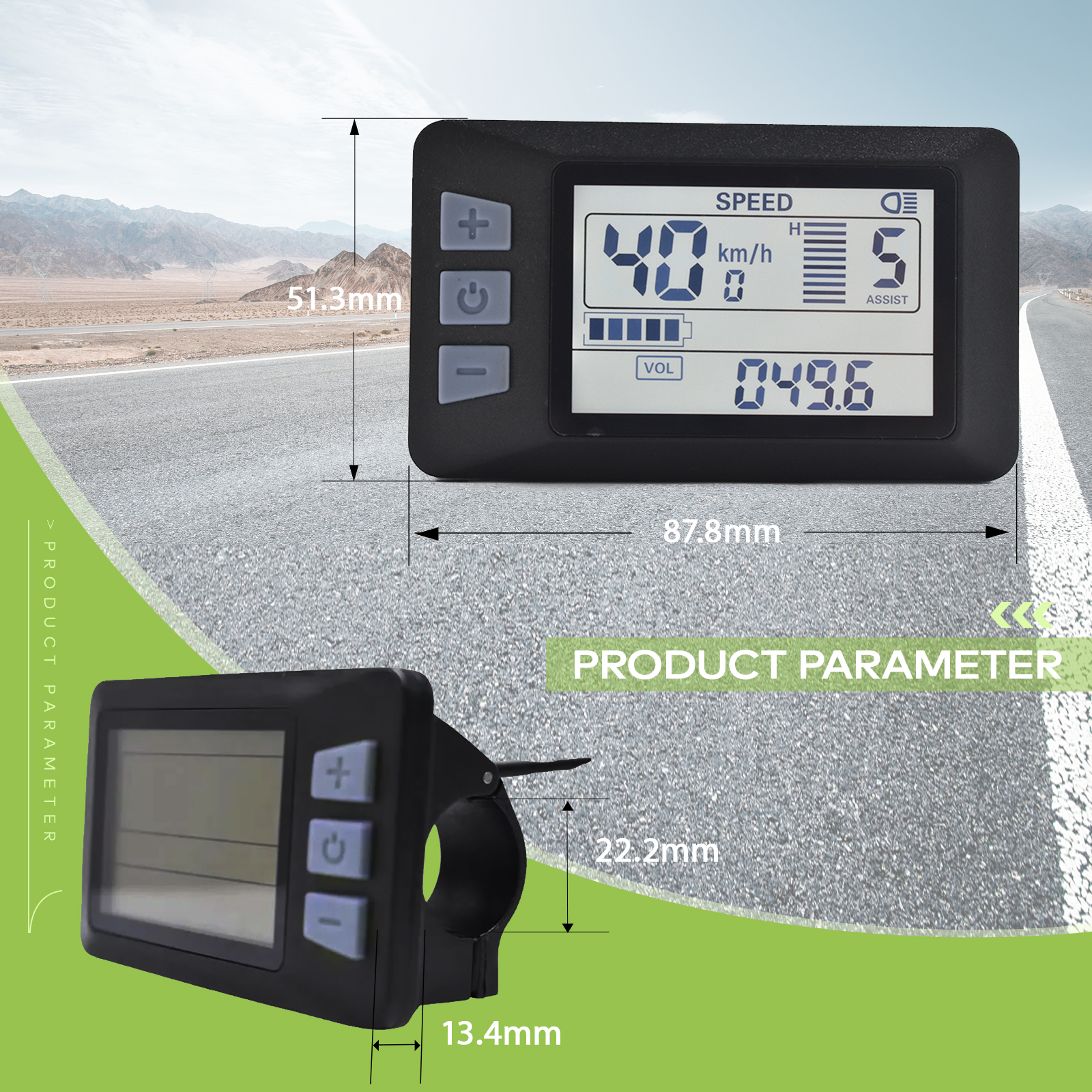 Compact P3H Type Multi-Featured e-Transportation Display - Universal Fit for Eco-Friendly Vehicles