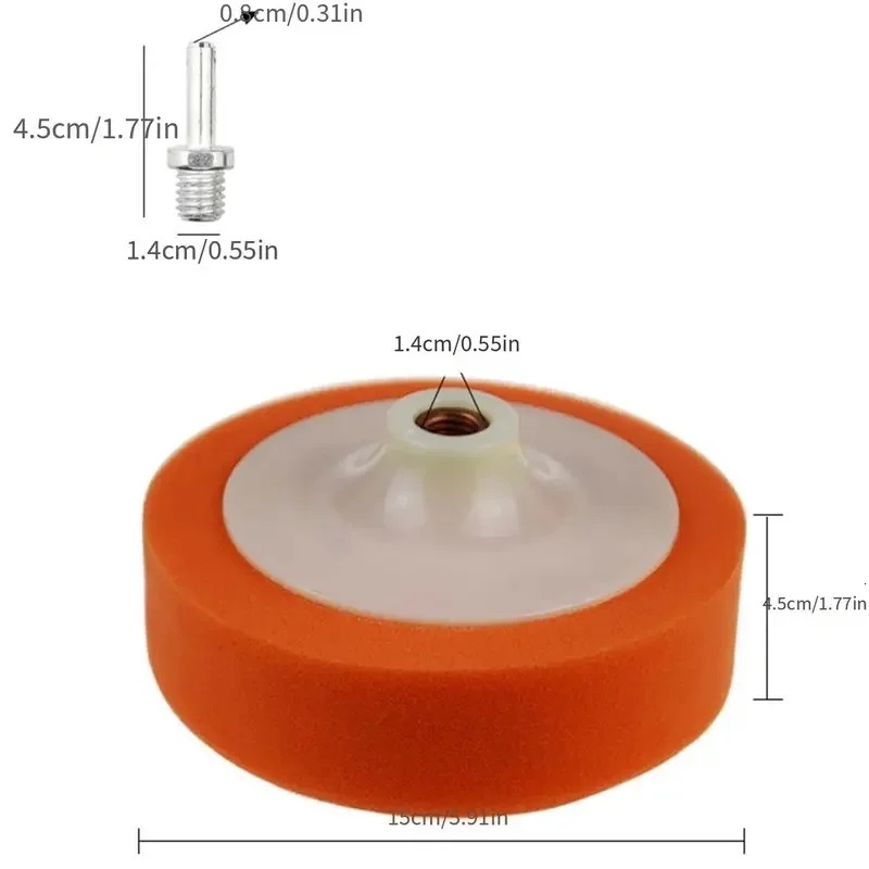 New 1Pc Pads Polisher Sponge Polishing Buffing Wa Pad Wheel For Car Washer Accessories With K Rod