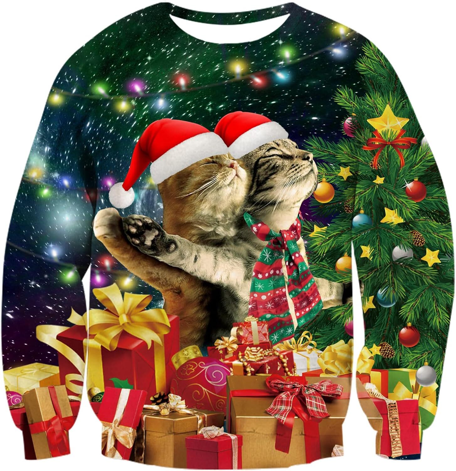 Long Sleeve Shirts for Men sweatshirt Ugly Christmas Sweatshirt for Women Men Funny Novelty Pullover Tops for Holiday T shirt Tee Streetwear Casual to