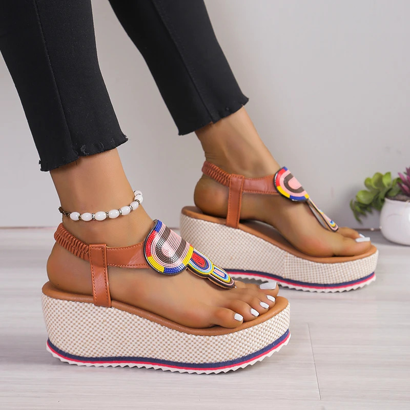 Women Sandal 2024 Summer Fashion Shoes for Women Plus Size Open Toe Wedges Sandals Women Platform Sandals 241031