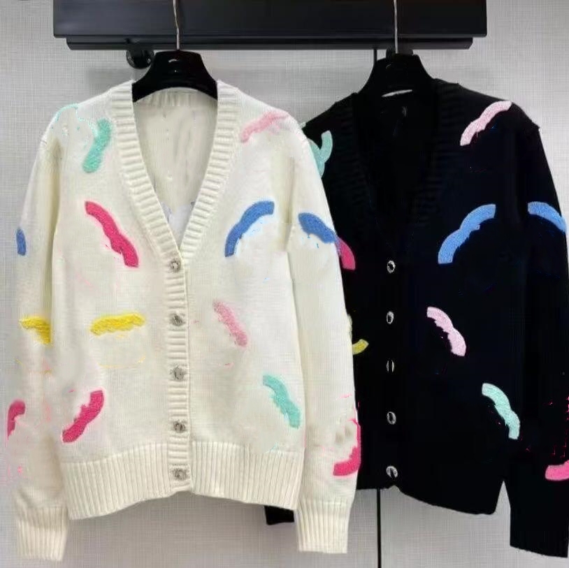 New Women Sweaters Designer Brand Cardigan Clothes Knit Multicolour Femal Sweater Jacket XXL