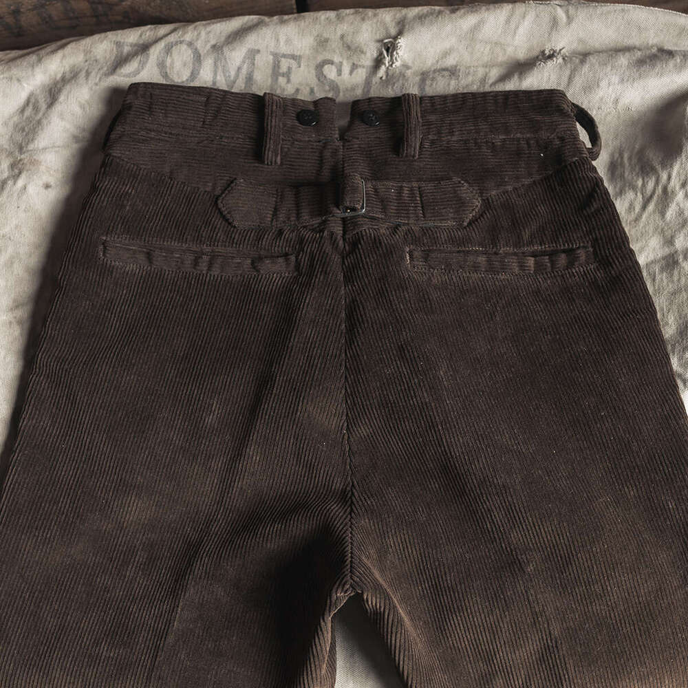 Bronson 17Oz Corduroy Work Pants 1920S Vintage Workwear Casual Trousers Straight