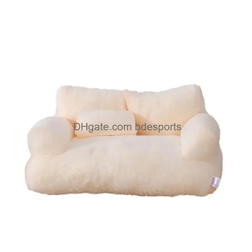 Houses & Kennels Accessories Cozy Cat Bed Nest Winter Warm Sofa House For Cats Small Dogs Comfortable Plush Puppy Kennel Drop Deliver Dheqq
