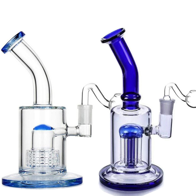 Glass Hookah Bong Bubbler with Arm Tree Perc Stereo Matrix Water Pipes Thick Smoking Shisha with 14mm Accessory