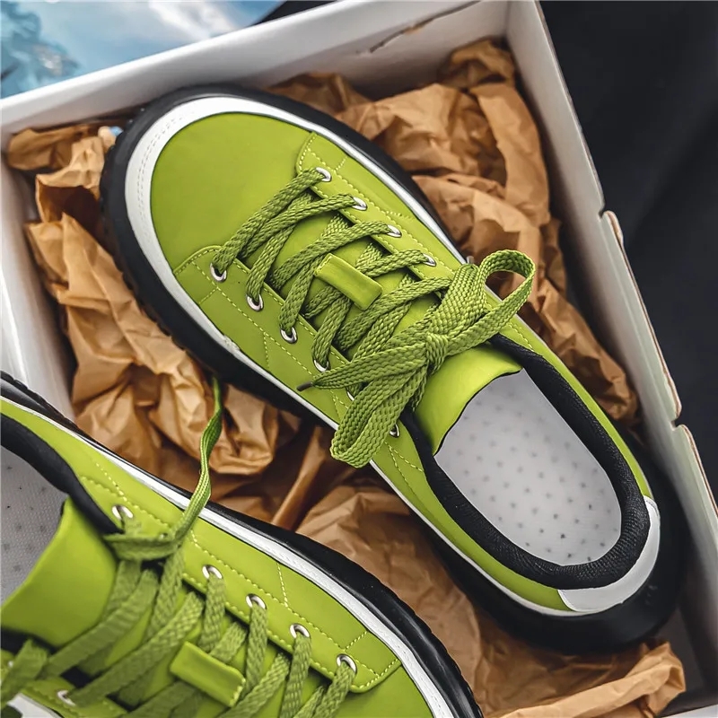 Spring Retro Canvas Large Toe Cap Men's Shoes Broad Ugly Cute Boots Comfortable Non-slip Wear Resistant Fashion Sneakers