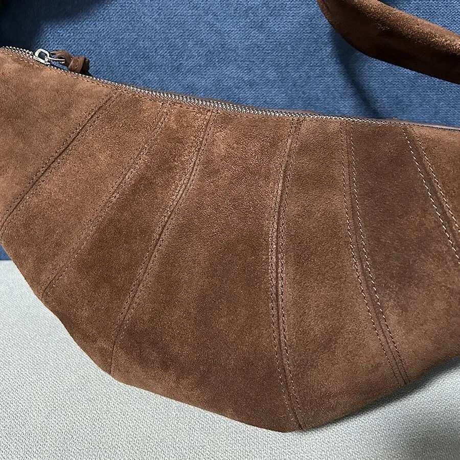 New High Quality Suede Leather Croissant