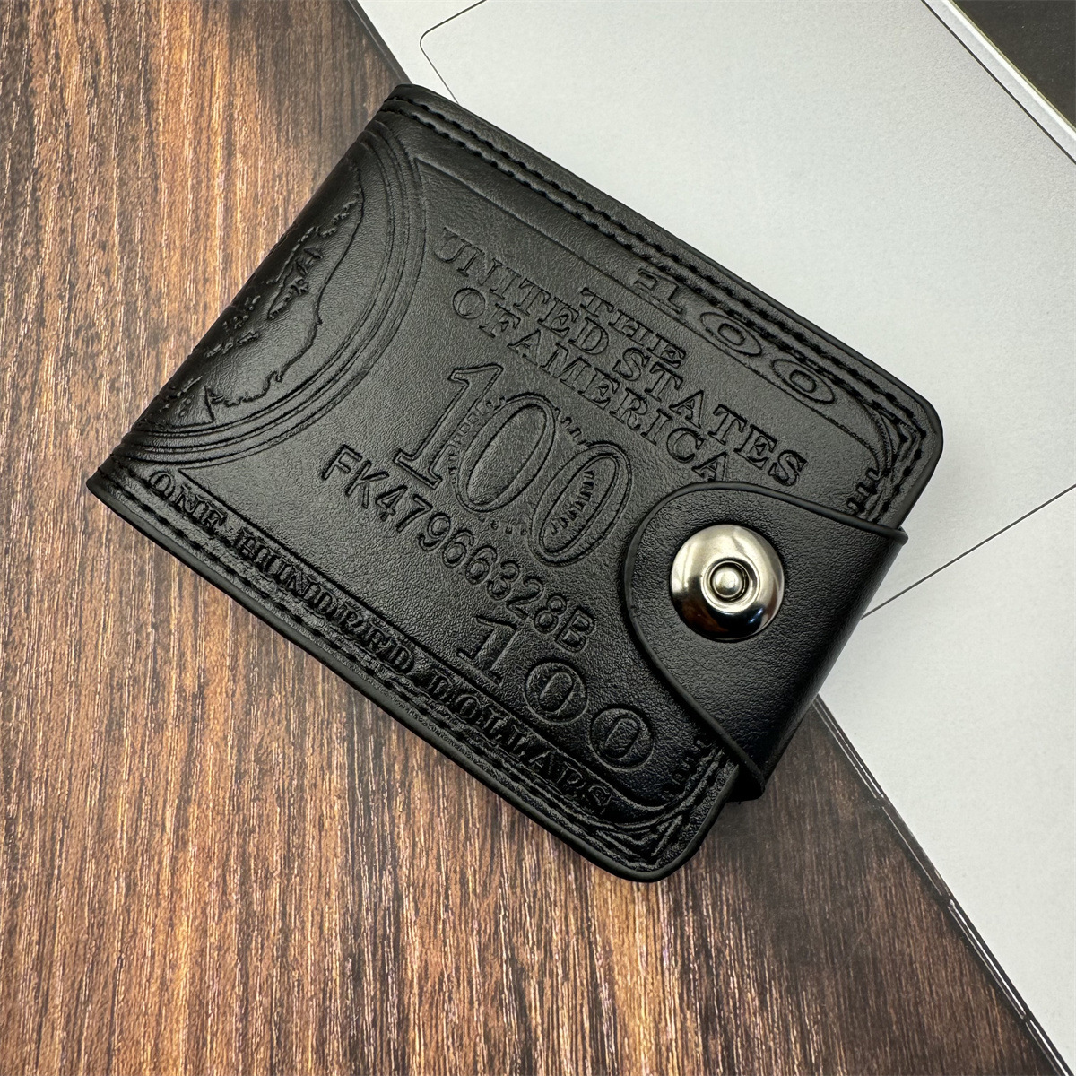 New designer's men's wallet with USD pattern, ultra light PU bag, multifunctional and multi card slot