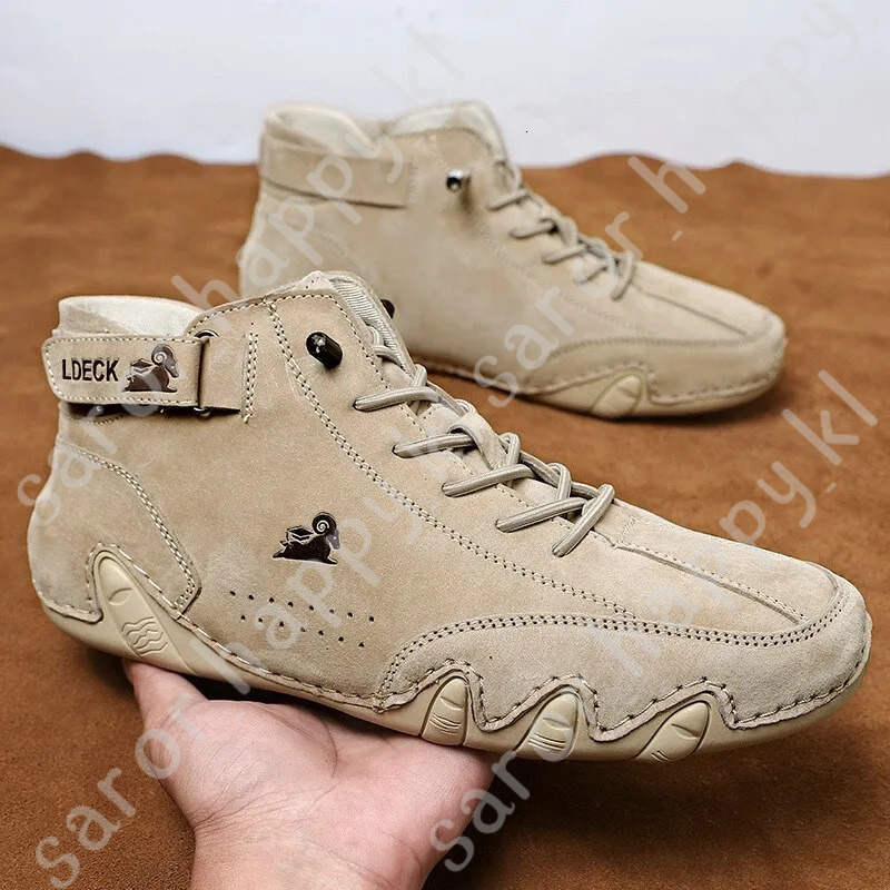 Men Boots Casual Motorcycle Winter Shoes 2023 Waterproof High Top Sneakers Luxury Footwear 261