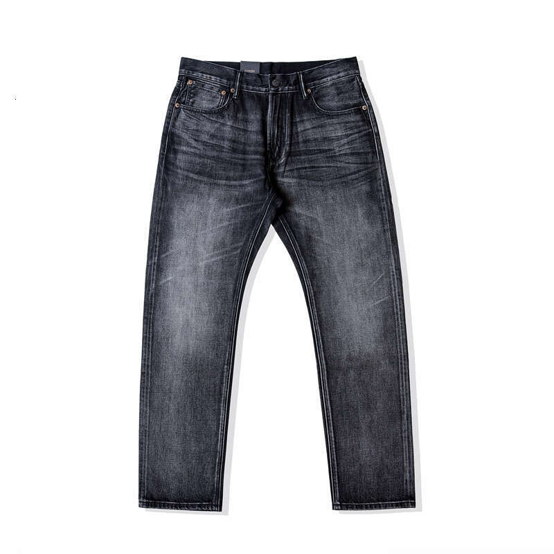 Red Tornado Men's Dark Wash Jeans Black 12.5Oz Seage Denim Pants Straight Leg