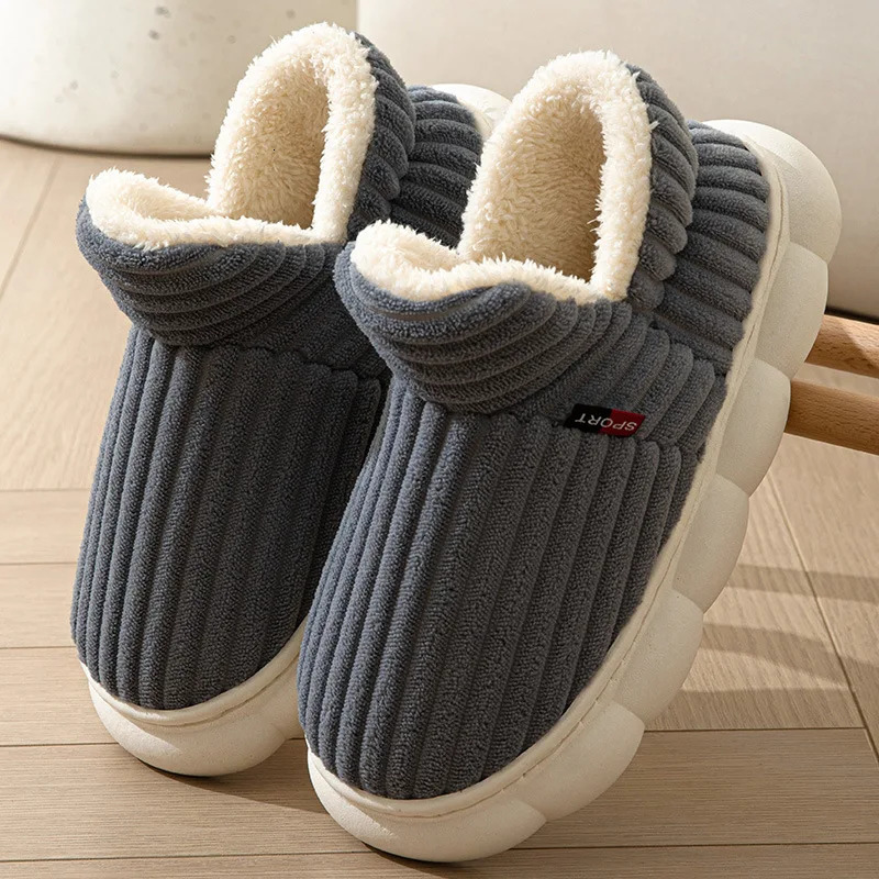 Neutral winter home warmth slider womens indoor fur slider high-end comfort outdoor waterproof slider mens boots 241031