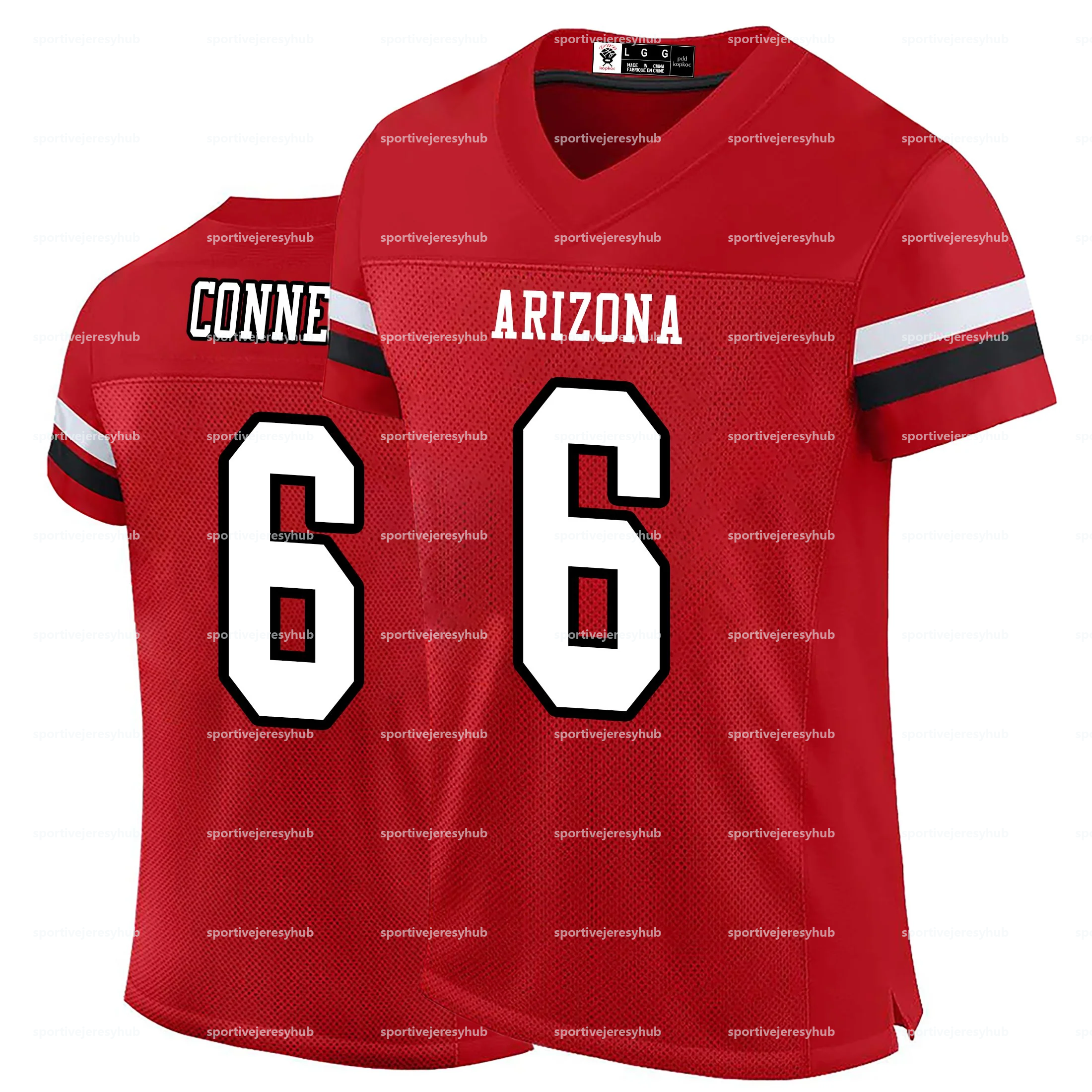 Shxinet Men/Women/Youth Football Jersey Murray Baker Conner Collins McBride Higgins Weaver Hernandez Thompson Brown Red White Personalized Name Number
