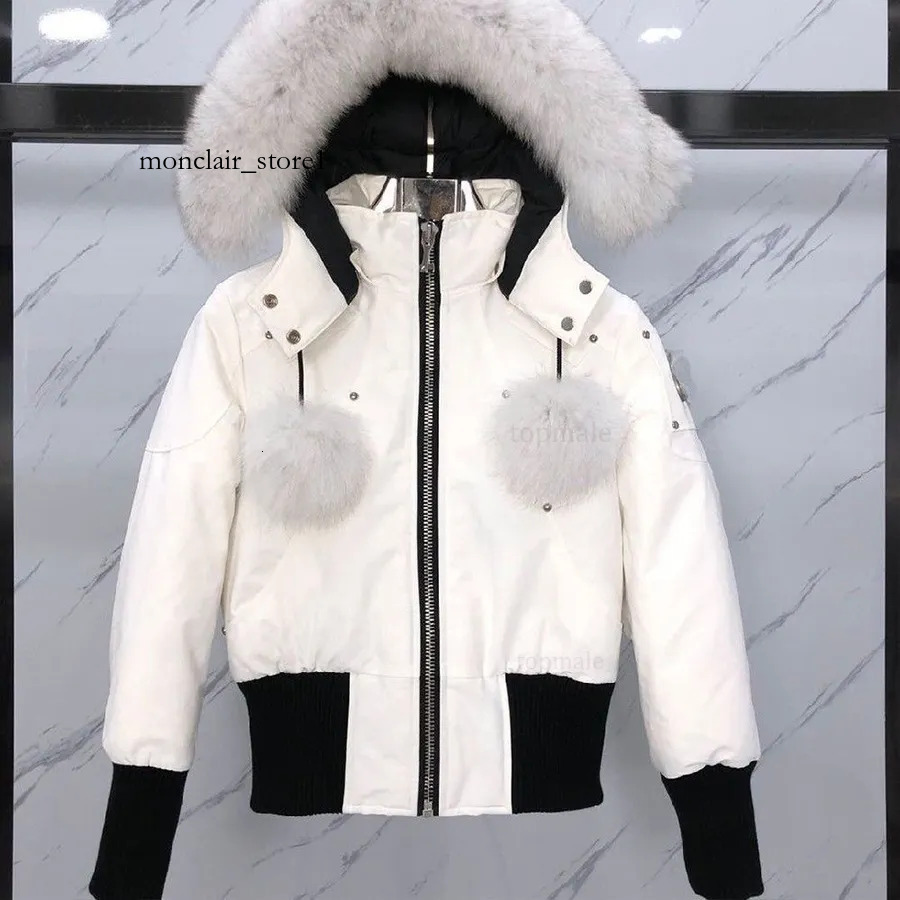 Women's Down Parkas Luxury Down knuckle Jacket Designer Winter Jackets Women Long Puffer moose Coat Windbreaker Real Wolf Fur Hoodie Parka Warm Overcoat ec7