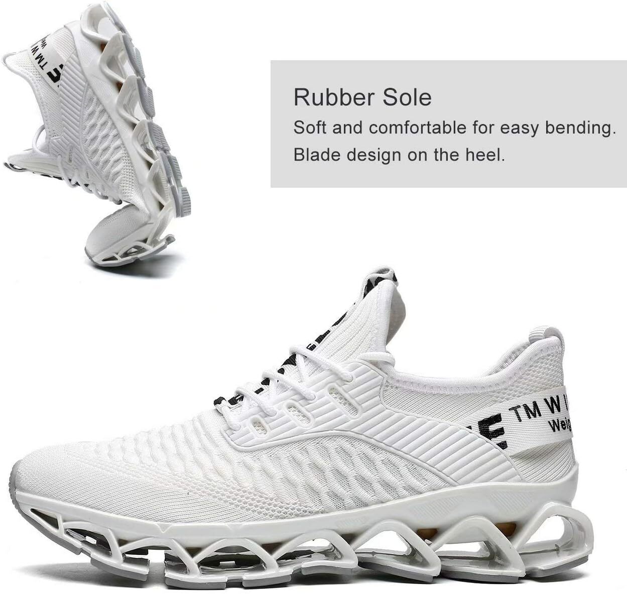 Men S Fashion Sports Shoes Breathable Mesh Running Blade Anti Slip Soft Sole Casual Walking