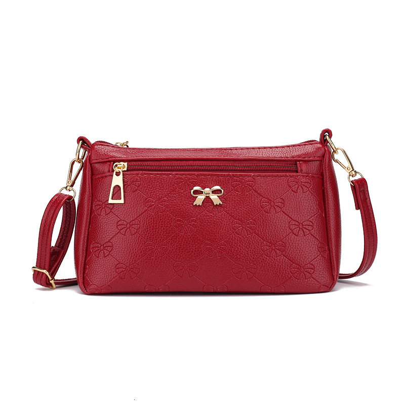 Yongxing White Horse Leather Korean Edition Fashion Women's Single Cross Shoulder Small Mom Leisure Bag