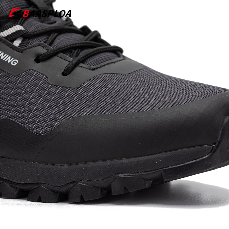 Baasploa Men's Hiking Shoes Wear-Resistant Man Outdoor Waterproof Sneaker Light Male Walking Shoes