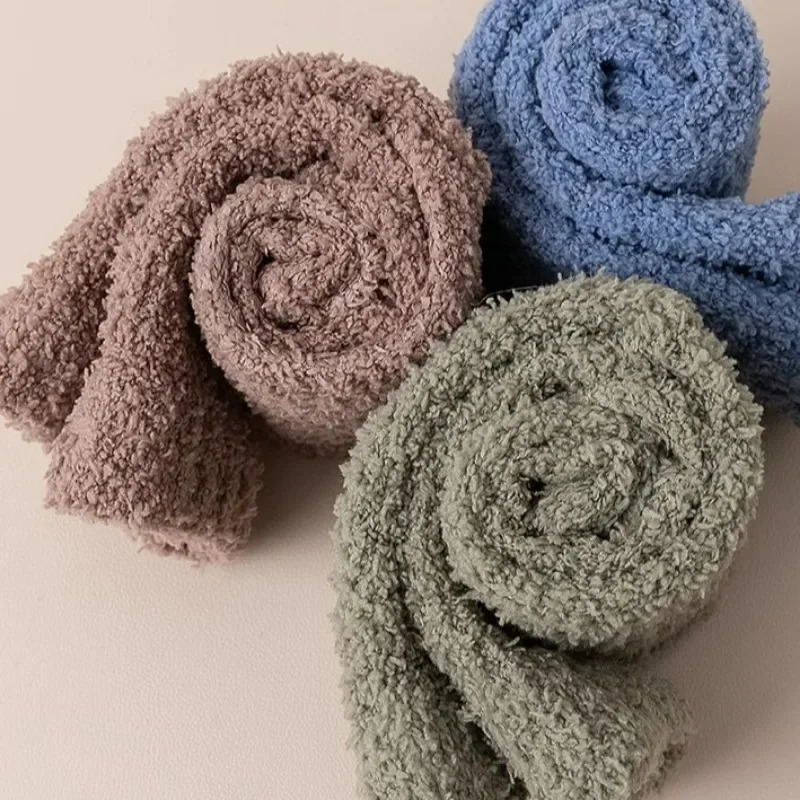 Winter Coral Fleece Warm Sock Anti Odor Comfortable Thick Plush Thermal Socks Outdoor Sports Foot Protection Anti Wear Hosiery 241031