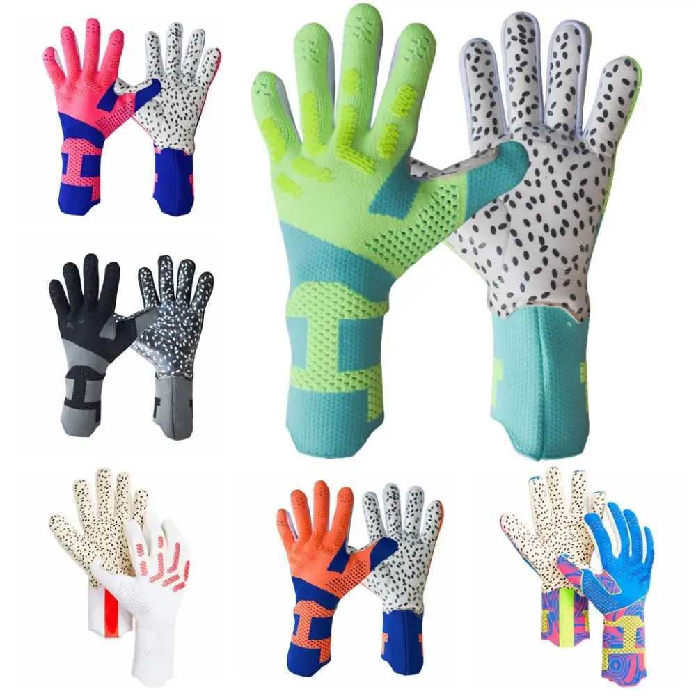 Anti-Slip Goalie Gloves Wear Resistant Finger Protection Latex Gloves Antiskid Adjustab Soccer Goalkeeper Gloves Play FootballXJ241030