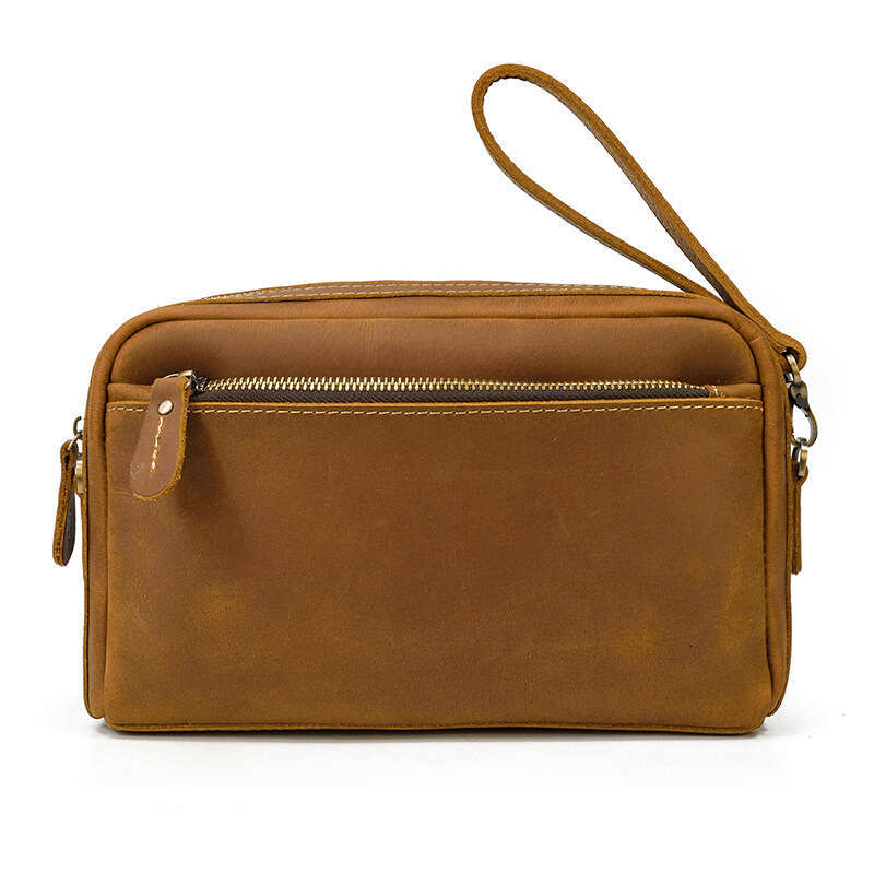 Crazy Horse Men Small Messenger Crossbody Shoulder Father Husband Gift Real Leather Storage Bag