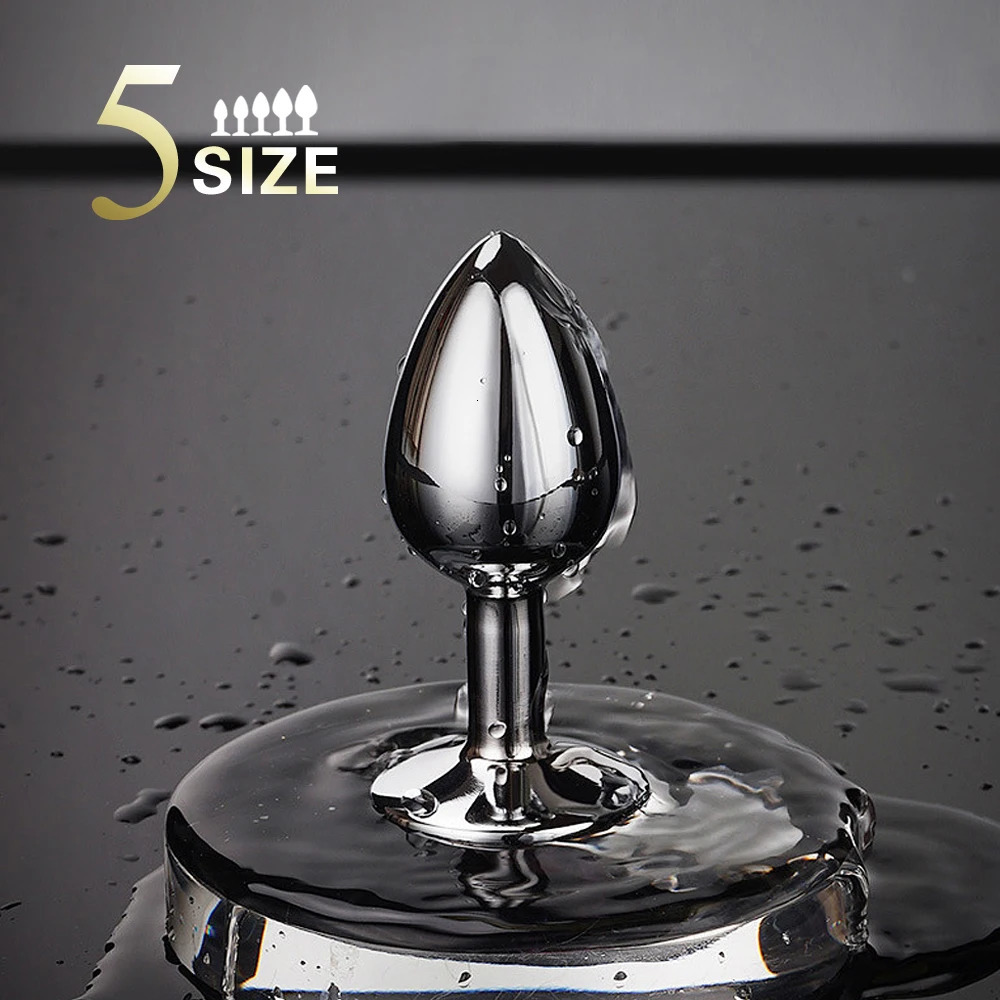 1Pcs Metal anal plug Jewelry base novice player to senior player 5 size Butt g-point massage sex toys 241031