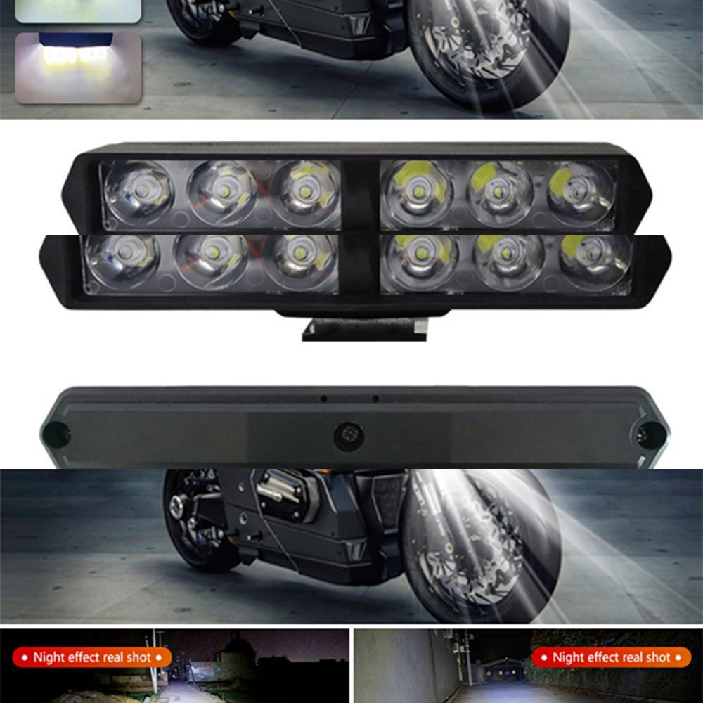 New Motorcycle Flash 6Led Headlight Spotlights Auxiliary High Brighess Lamp Electric Vehicle Scooters Autocycle Modified Bulbs