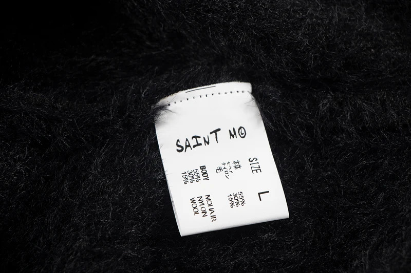 Letter SAINT Sweater Men Women Round Neck Pullover Hiphop Street Loose Knitted Sweatshirts 241031