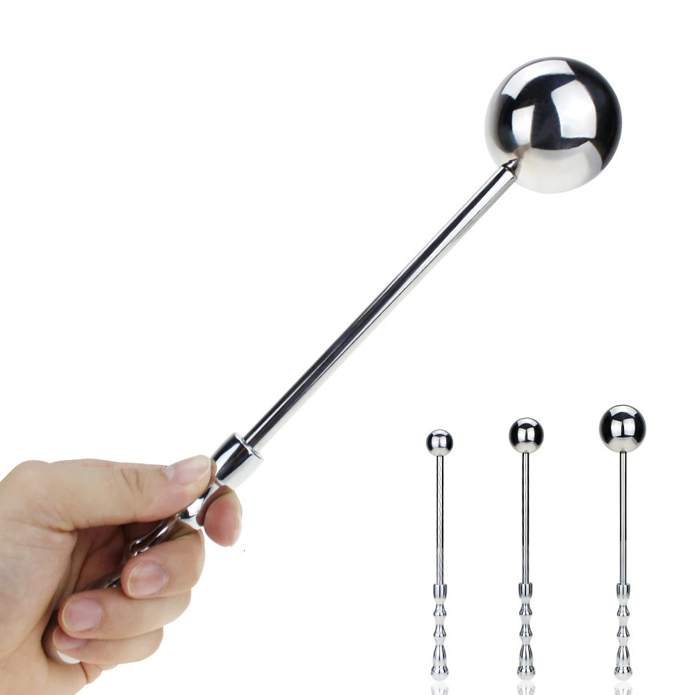 Three Sizes Metal Anal Ball Dildo Butt Plug Anal Plug Long G-Spot Stimulator Wand Massager Adult Sex Toy Lesbian Unisex 241031