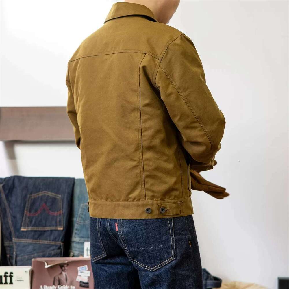 Tornado Waxed Canvas Cruiser Jacket Water Resistant Red Style Men's Work Outerwear