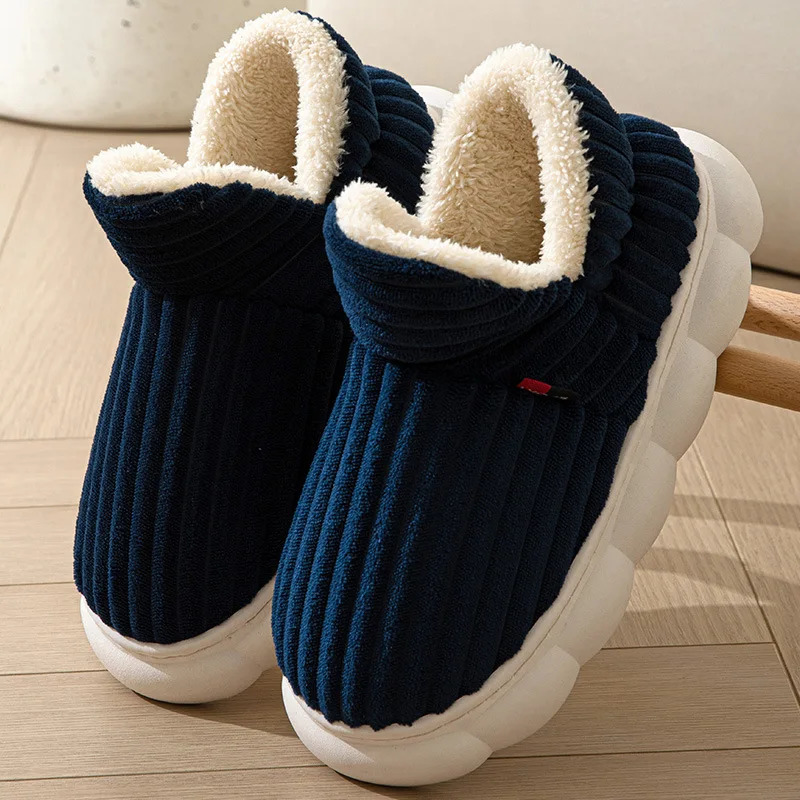 Neutral winter home warmth slider womens indoor fur slider high-end comfort outdoor waterproof slider mens boots 241031