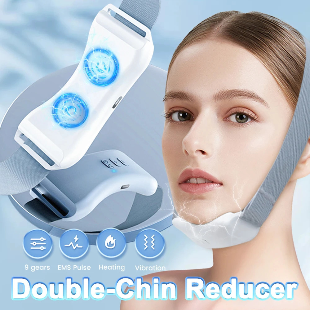 Vibration Chin-Up V Face Massager for Face EMS Facial Lifter Beauty Device Double Chin Remover V-Line Up Facelift Shaper Belt 241031