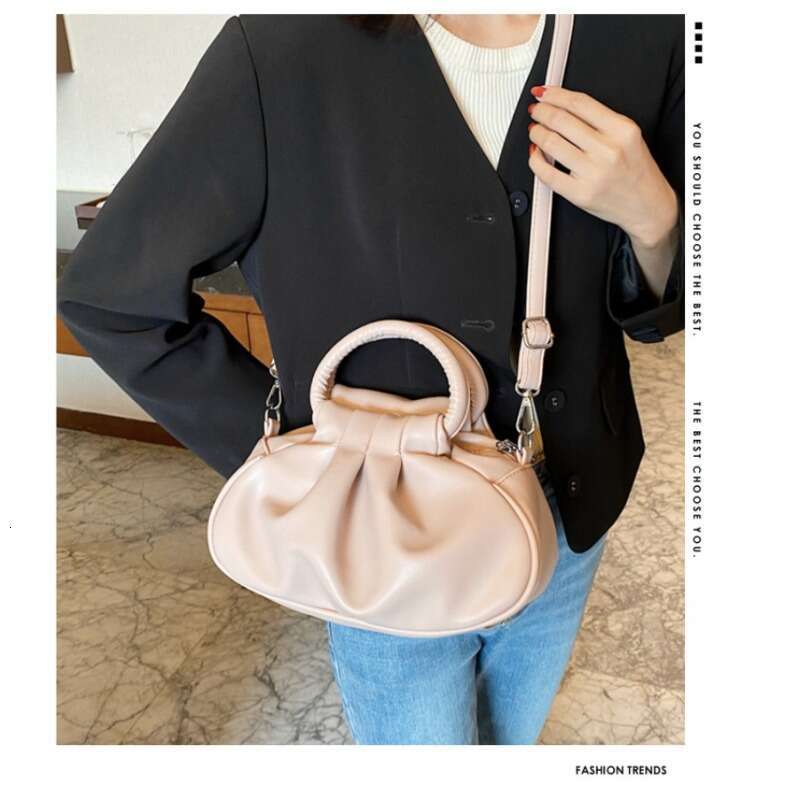 New Korean Retro Pleated Cloud Versatile, Armpit Hand Bag, One-Shoulder Crossbody Bag