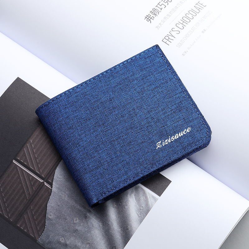 New designer canvas wallet, men's fashion brand, fashionable, simple and casual wallet, functional driver's license integrated bag, multi po