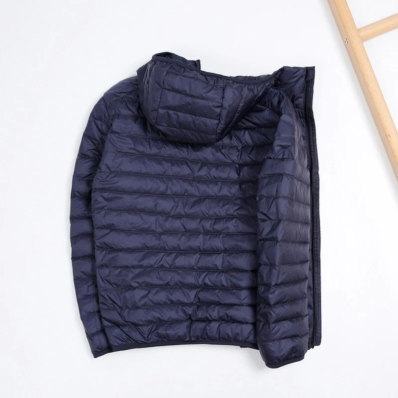 Mens all season ultra light packaging down jacket waterproof windproof and warm jacket mens hooded sweatshirt 241031