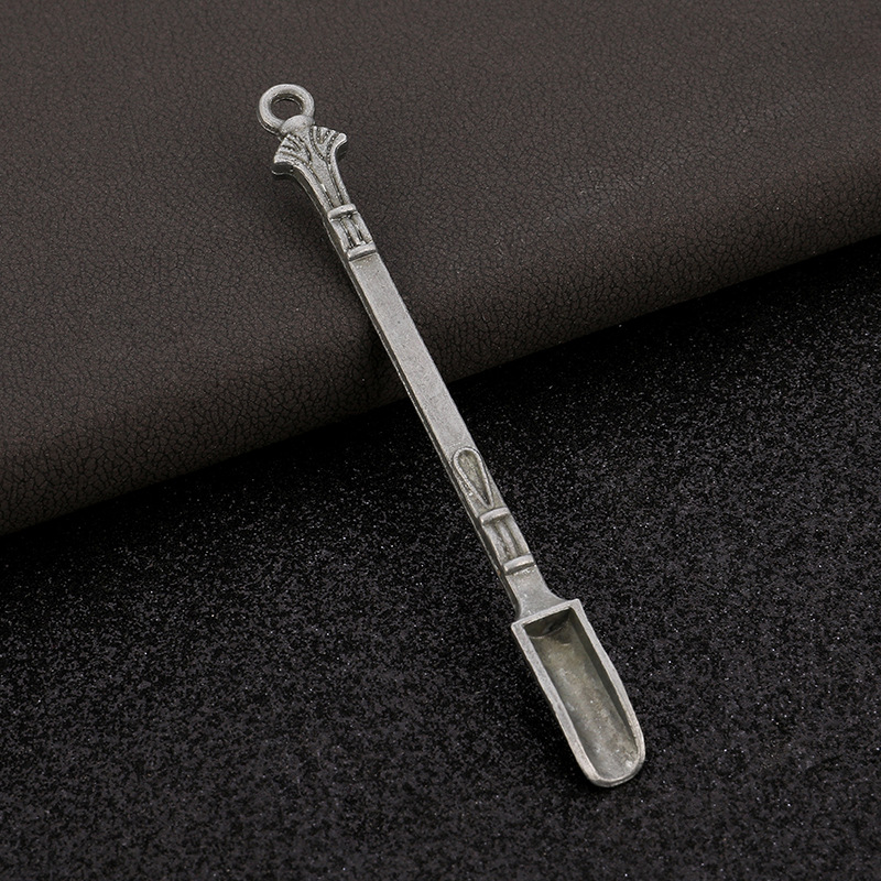 Metal Smoke Shovels Powder Scoop Portable Mini Shovel Spoon Smoking Pipe Snuff Accessories With Hanging Holes