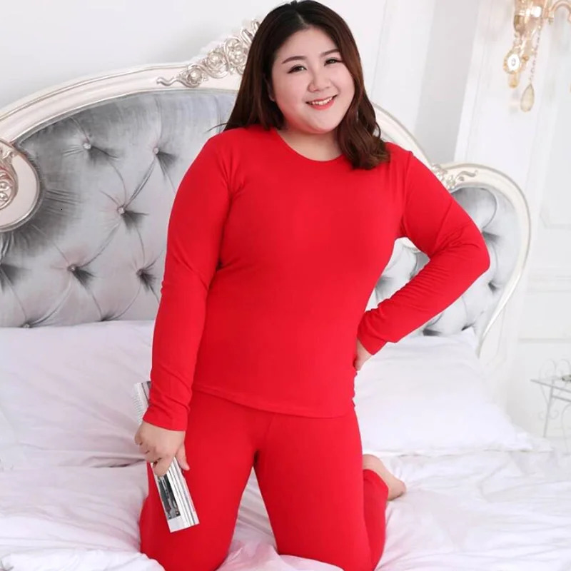 Winter Warm Thermal Underwear Sets Sleepwear Ladies Intimates Women Shaped Sets Female Thermal Shaping Clothes Plus Size M-5XL 241031