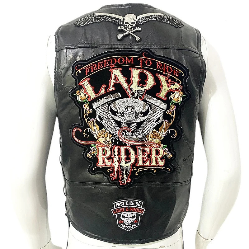 Casual Mens Moto Leather Vest Patch Motorcycle Sleeveless Jacket Biker Streetwear Waistcoat Locomotive Club Punk Veste 241031