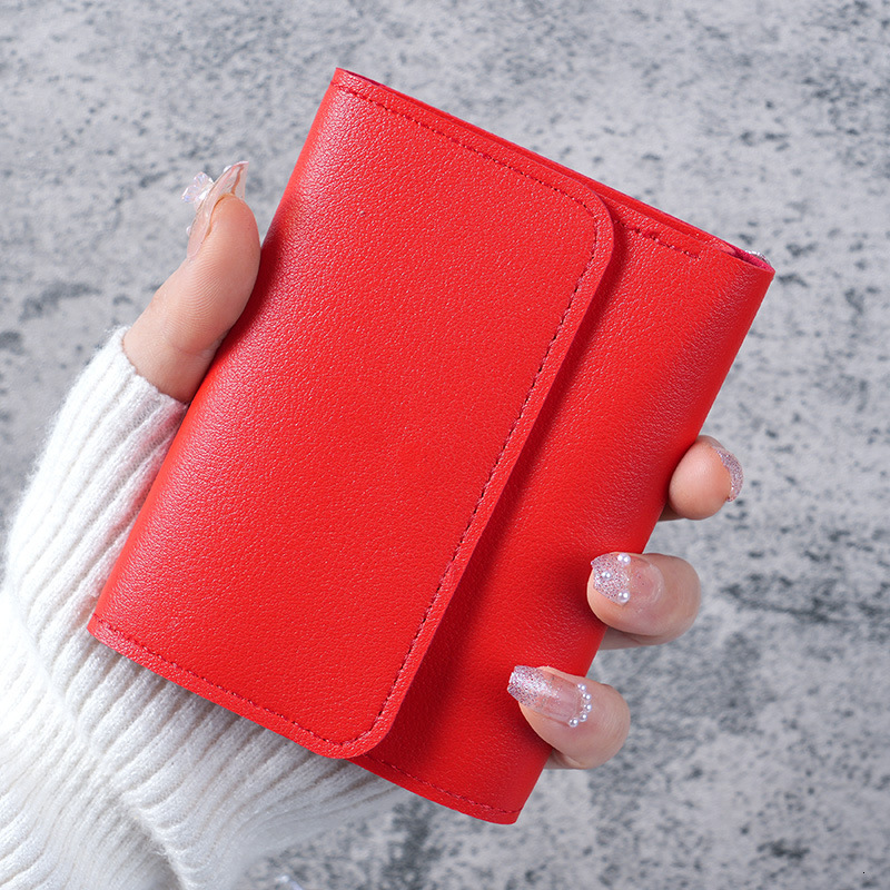 New Designer Minimalist Short Women's Ticket Clip Multi functional Card Bag Replacement Ultra Thin Smooth Wallet