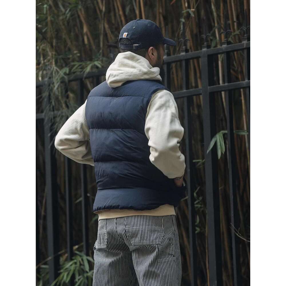 Red Bronson Trail Down Vest Retro-Inspired Men's Water-Resistant Puffer Waistcoat