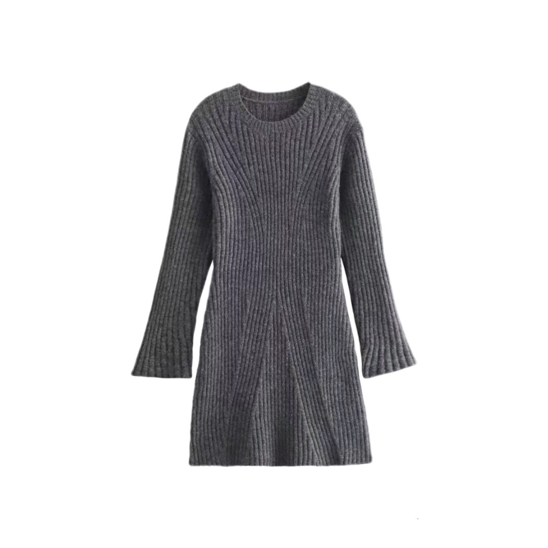 2023 autumn and winter new women's clothing, European American style fashionable thread knitted dress M6247